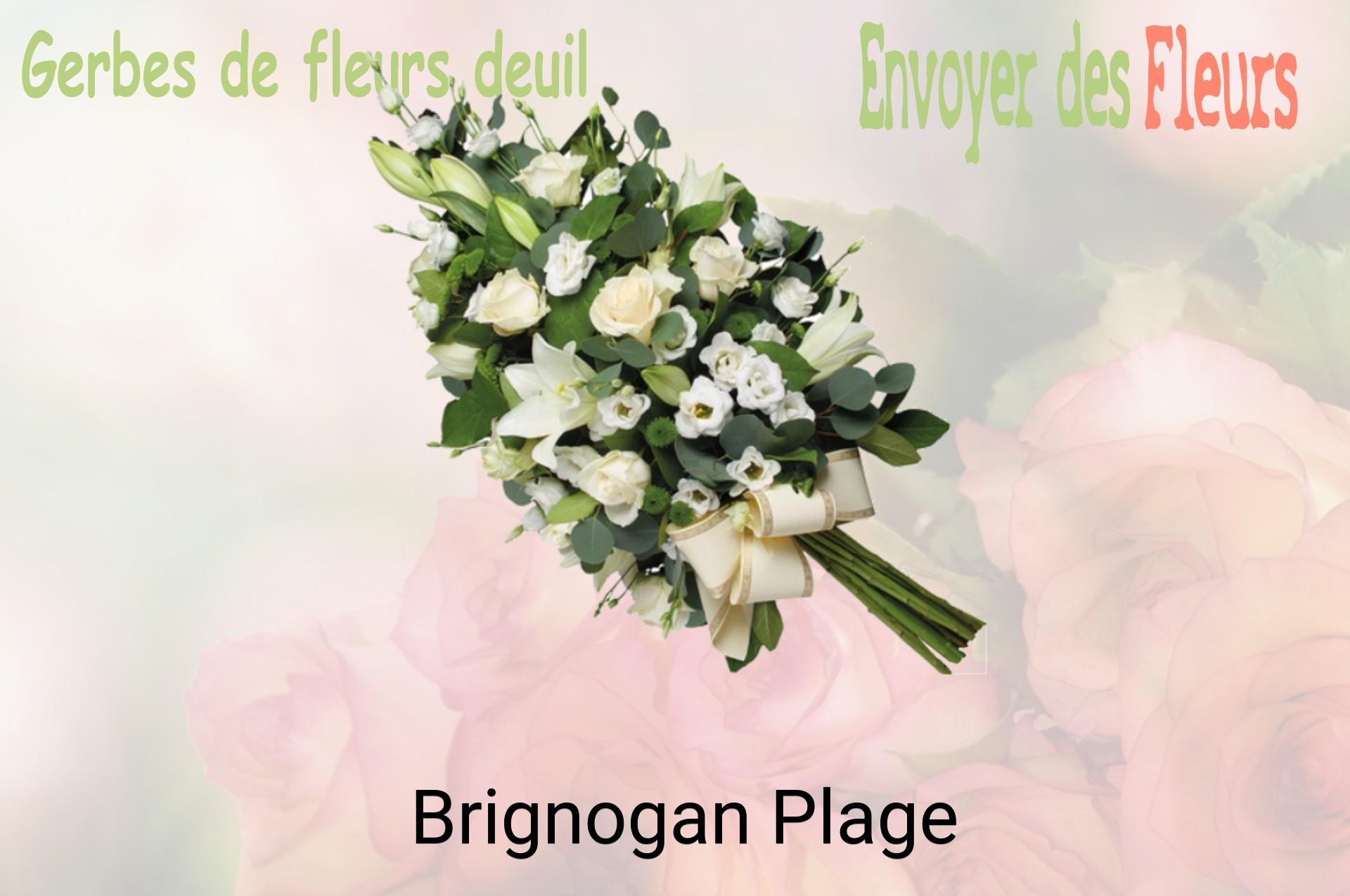 Gerbe de fleurs de deuil livrée à Brignogan-Plage